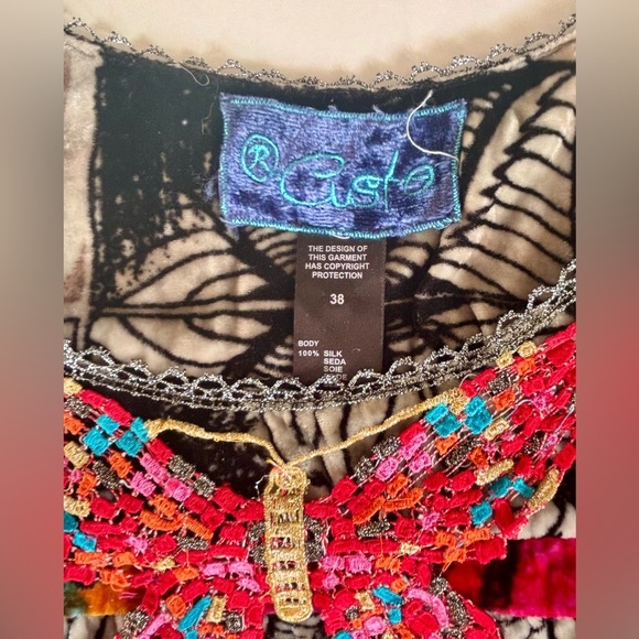 Custo Barcelona Eclectic Velvet Textured Butterfly Dress - Picture 3 of 6